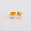 Topos Cuatro Garras Diamantes 25pts 1.15g / in / 3.4mm Oro Amarillo 18K