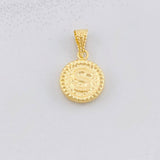 Dije Circulo Letra S 0.6g / 3/4 in Oro Amarillo 18K