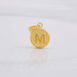 Dije Circulo Letra M 0.6g / 3/4 in Oro Amarillo 18K
