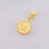 Dije Circulo Letra M 0.6g / 3/4 in Oro Amarillo 18K