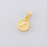 Dije Circulo Letra X 0.4g / 1/2 in Oro Amarillo 18K