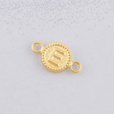 Herraje Circulo Letra E 0.4g / 1/2 in Oro Amarillo 18K
