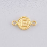 Herraje Circulo Letra E 0.4g / 1/2 in Oro Amarillo 18K