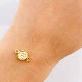 Herraje Circulo Letra E 0.4g / 1/2 in Oro Amarillo 18K