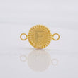 Herraje Circulo Letra F 0.6g / 3/4 in Oro Amarillo 18K