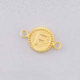 Herraje Circulo Letra F 0.6g / 3/4 in Oro Amarillo 18K