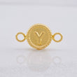 Charm Circle Letter Y 0.45g / 1/2 in Yellow Gold 18K