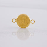 Herraje Circulo Letra J 0.35g / 1/2 in Oro Amarillo 18K