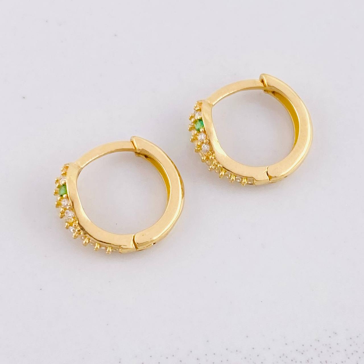Hoop Earrings Snake 2g / 1/2 in Yellow Gold 18K