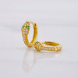 Hoop Earrings Snake 2g / 1/2 in Yellow Gold 18K