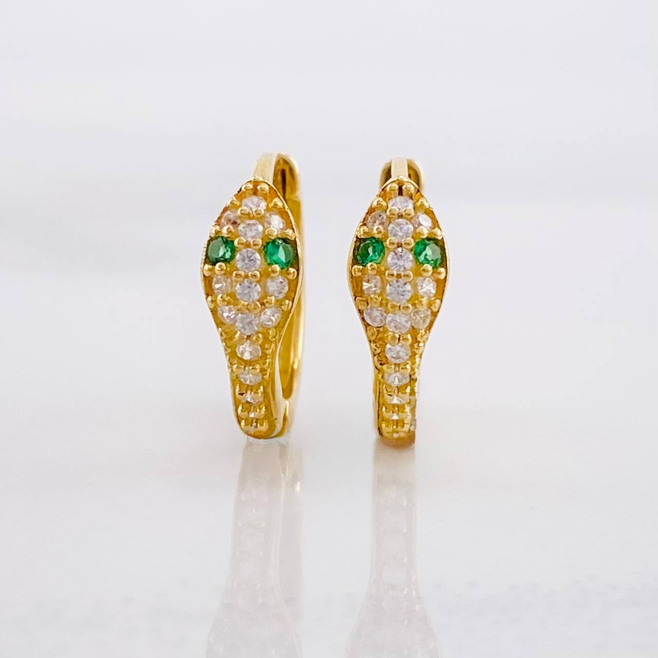 Hoop Earrings Snake 2g / 1/2 in Yellow Gold 18K