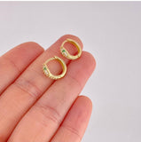 Hoop Earrings Snake 2g / 1/2 in Yellow Gold 18K
