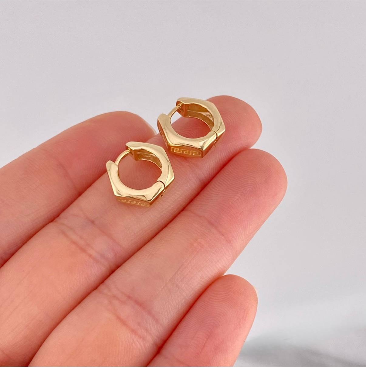 Candongas Tribal 3.85g / 1/2 in Oro Amarillo 18K