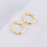 Hoop Earrings Kari 1.05g / 1/2 in 18K Yellow Gold