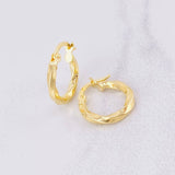 Hoop Earrings Kari 1.05g / 3/4 in Yellow Gold 18K