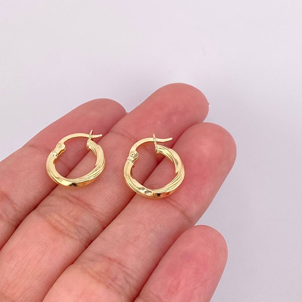Candongas Mary 1.15g / 3/4 in Oro Amarillo 18K