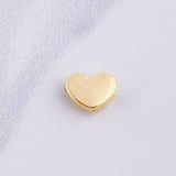 Herraje Corazón Liso 0.35g / 1/2 in Oro Amarillo 18K