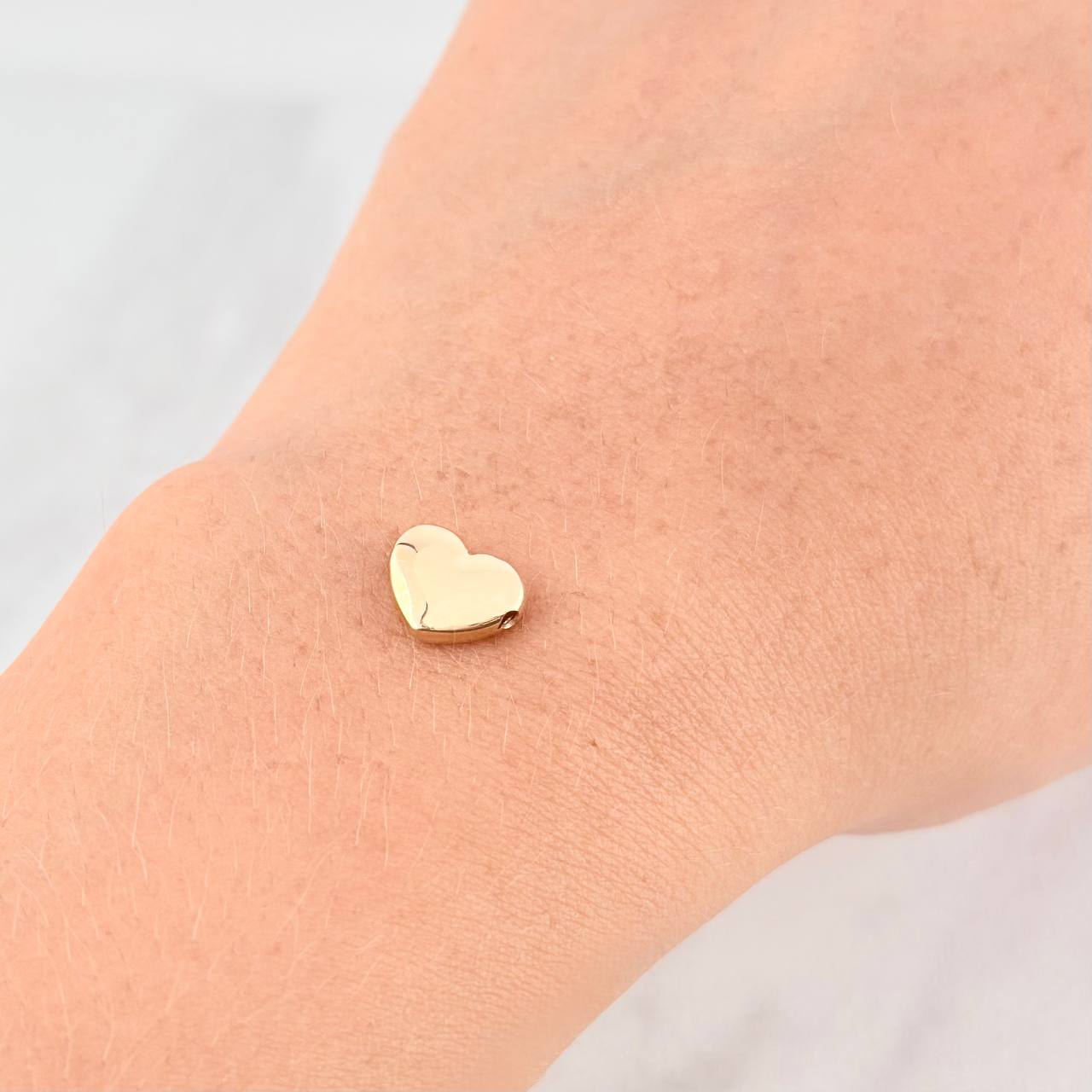 Herraje Corazón 0.3g / 1/2 in Oro Amarillo 18K