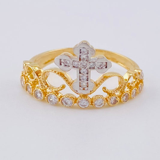 Crown Cross Ring 2.3 g / T6 1/4 18K Yellow Gold
