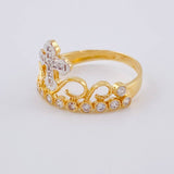 Anillo Corona Cruz 2.3 g / T6 1/4 Oro Amarillo 18K