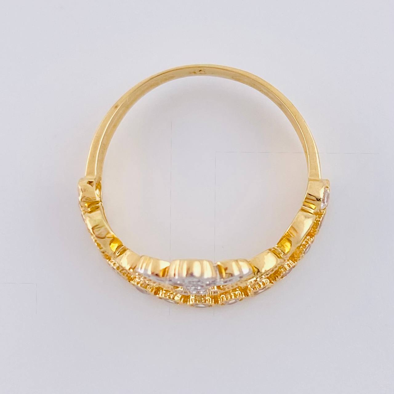 Anillo Corona Cruz 2.3 g / T6 1/4 Oro Amarillo 18K