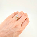 Anillo Corona Cruz 2.3 g / T6 1/4 Oro Amarillo 18K