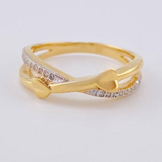 Intertwined Hearts Ring 3.55 g / T7 1/4 18K Yellow Gold