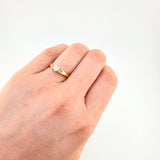 Bicuadratic Solitaire Ring 2.55 g / T6 Yellow Gold 18K