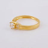 Bicuadratic Solitaire Ring 2.55 g / T6 Yellow Gold 18K