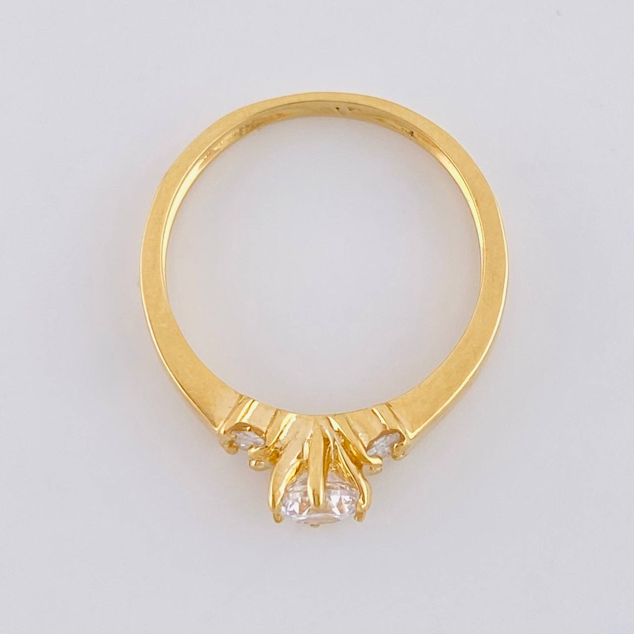 Bicuadratic Solitaire Ring 2.55 g / T6 Yellow Gold 18K