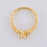 Bicuadratic Solitaire Ring 2.55 g / T6 Yellow Gold 18K