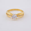 Anillo Solitario Hoja Palma Lateral 2.9 g / T6 Oro Amarillo 18K