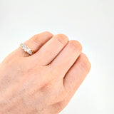 Solitaire Ring with Diagonal Band Brilliant 2.75 g / T4 3/4 Two-Tone Yellow White Gold 18K