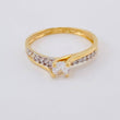 Double Splendor Solitaire Ring 2.05 g / T6 1/4 18K Yellow Gold