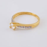 Double Splendor Solitaire Ring 2.05 g / T6 1/4 18K Yellow Gold