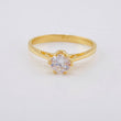 Anillo Solitario Sexta 2.3 g / T6 3/4 Oro Amarillo 18K