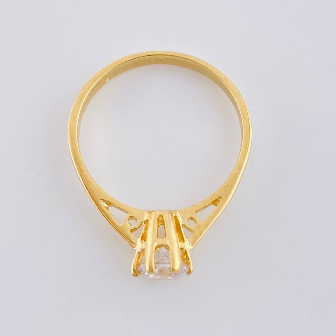 Anillo Solitario Sexta 2.3 g / T6 3/4 Oro Amarillo 18K