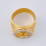 Anillo Timon Movil 13 g / T11 1/2 Dos Oros Amarillo Blanco 18K