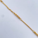 Pulso Lazo Veneciana 2.4gr / 18.6cm / 3mm Oro Amarillo +3 18K &
