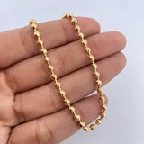 Bracelet Bracelet 7gr / 20.8cm / 3mm Beads Diamond Cut 18K Yellow Gold &