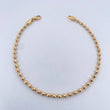 Bracelet Bracelet 7gr / 20.8cm / 3mm Beads Diamond Cut 18K Yellow Gold &
