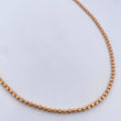 Cadena Militar 21.15gr / 62.5cm / 3mm Bolas Diamantadas Oro Rosa +3 18K &