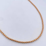 Cadena Militar 21.15gr / 62.5cm / 3mm Bolas Diamantadas Oro Rosa +3 18K &