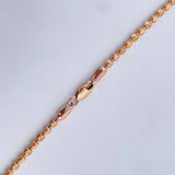 Cadena Militar 21.15gr / 62.5cm / 3mm Bolas Diamantadas Oro Rosa +3 18K &