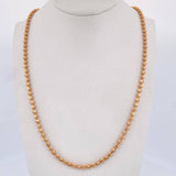 Cadena Militar 21.15gr / 62.5cm / 3mm Bolas Diamantadas Oro Rosa +3 18K &