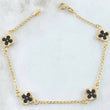 Pulso Espiga Trebol 2.6gr / 17cm / Oro 18K