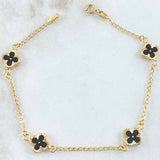 Pulso Espiga Trebol 2.6gr / 17cm / Oro 18K