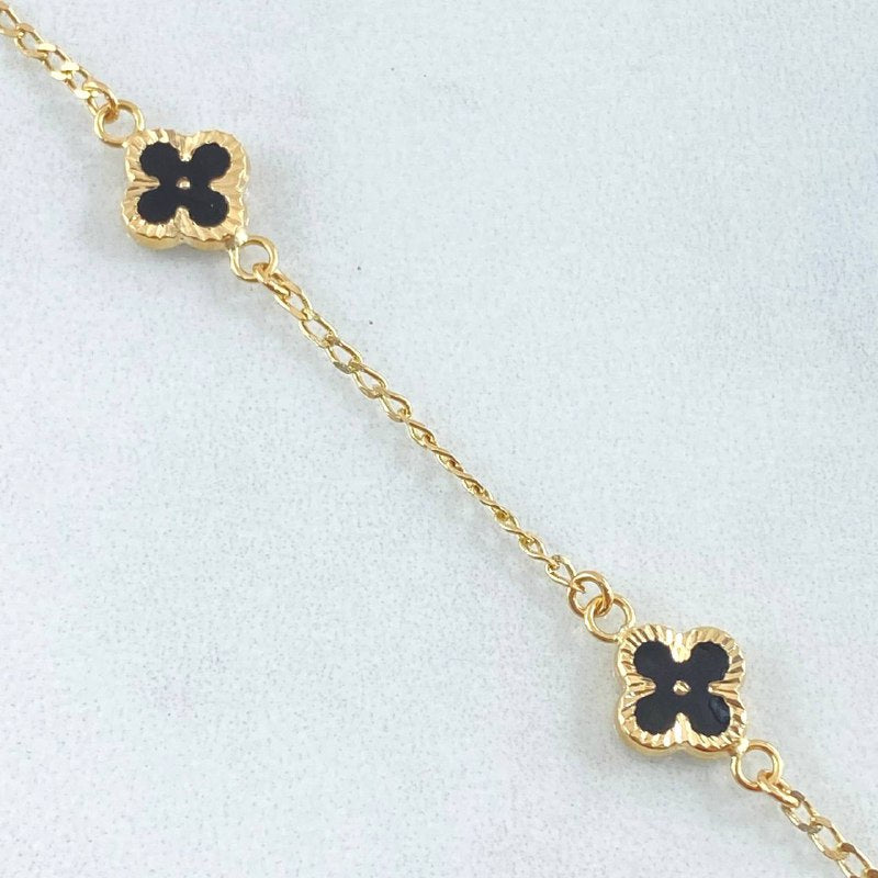 Pulso Espiga Trebol 2.55gr / 17cm / Oro 18K