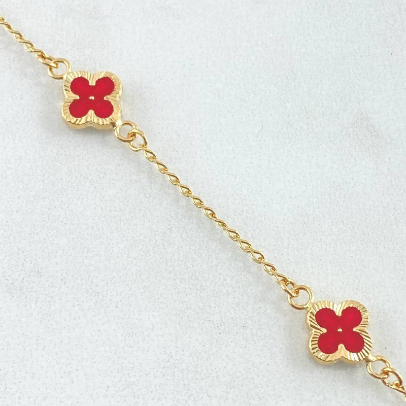 Pulso Espiga Trebol 2.55gr / 17cm / Oro 18K