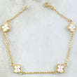 Wheat Bracelet Clover 2.55gr / 6.7in / 18K Gold